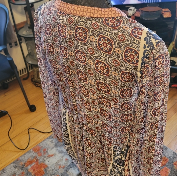 American Rag Egret Combo Lace-Up Shirt! - Picture 6 of 12